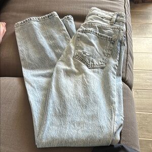 PacSun Women's Light Blue 90’s Boyfriend Jeans size 22 distressed
